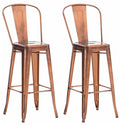 Set of 2 bar stools Aiden metal