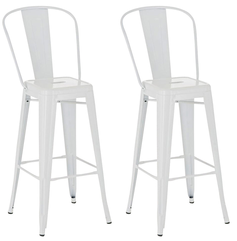 Set of 2 bar stools Aiden metal