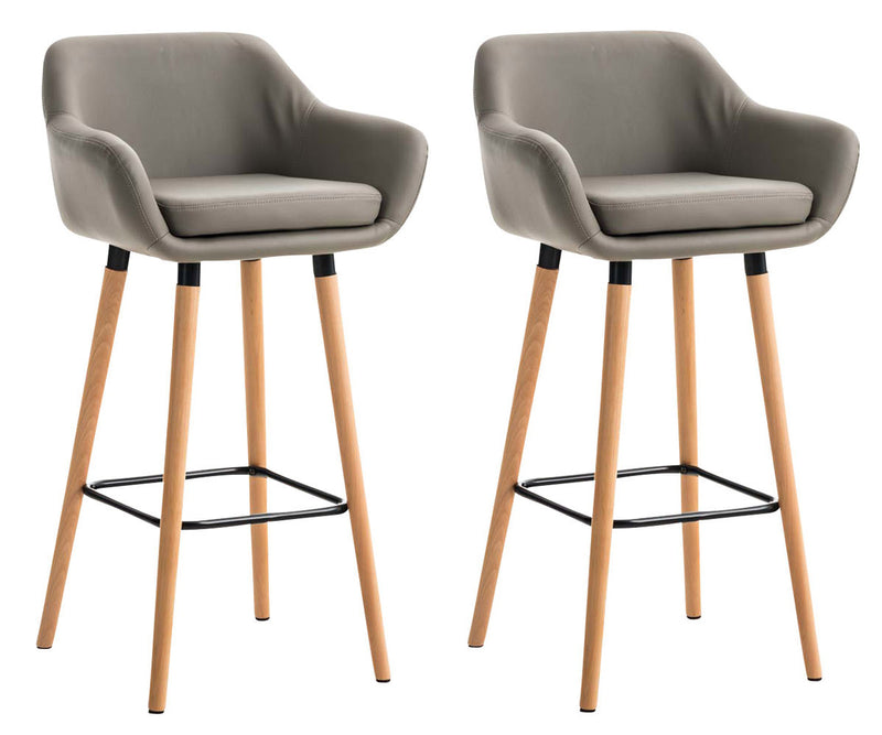 Set of 2 bar stools Grant faux leather