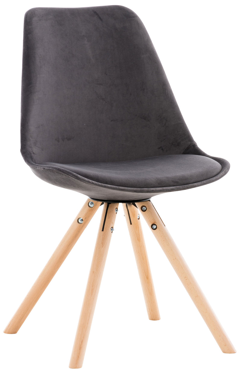 Pegleg Velvet Round Chair