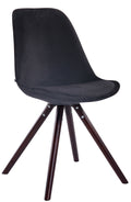 Visitor chair Toulouse velvet round