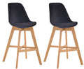Set of 2 Cannes velvet bar stools
