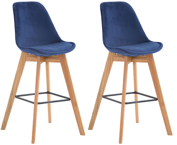 Set of 2 bar stools Metz velvet