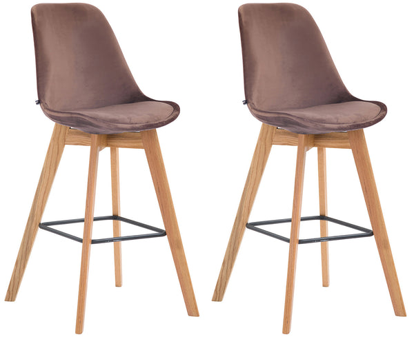 Set of 2 bar stools Metz velvet