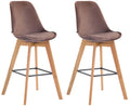 Set of 2 bar stools Metz velvet