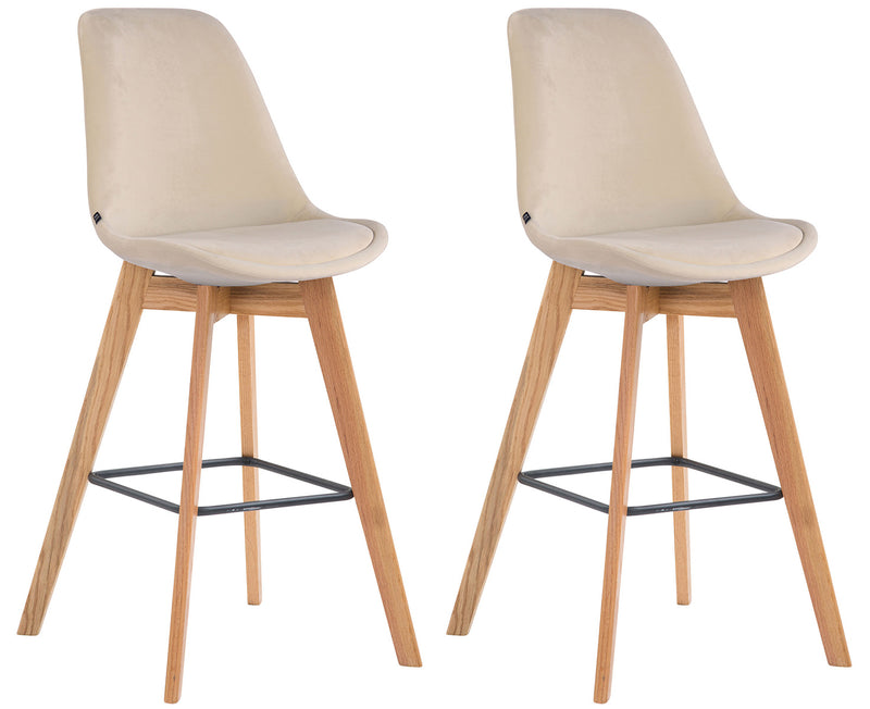 Set of 2 bar stools Metz velvet