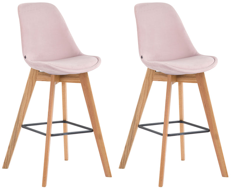 Set of 2 bar stools Metz velvet