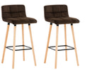 Set of 2 bar stools Lincoln velvet