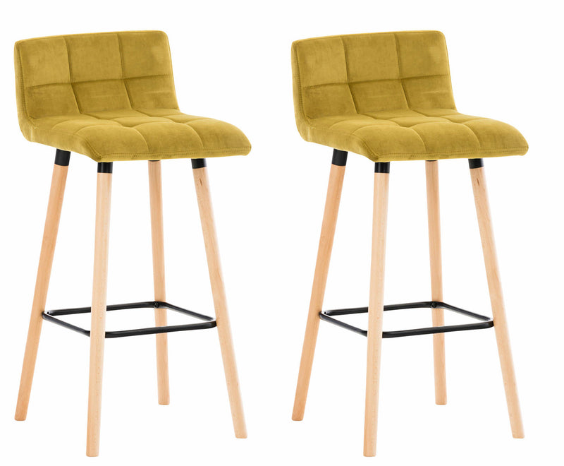 Set of 2 bar stools Lincoln velvet