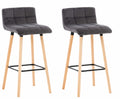 Set of 2 bar stools Lincoln velvet