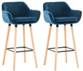 Set of 2 bar stools Grant velvet