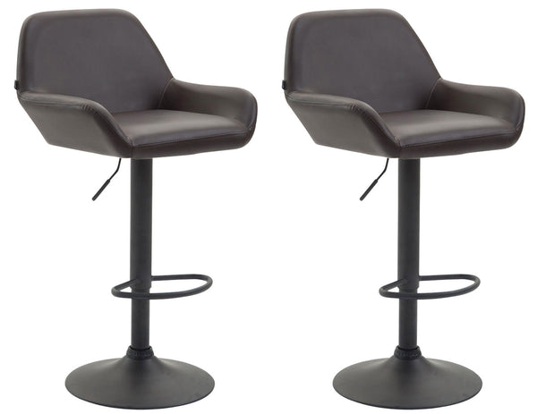 Set of 2 bar stools Braga faux leather