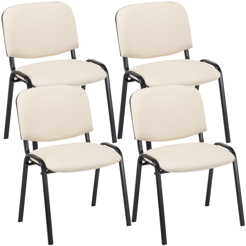 Set of 4 visitor chairs Ken faux leather