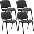 Set of 4 visitor chairs Ken faux leather