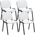 Set of 4 visitor chairs Ken faux leather