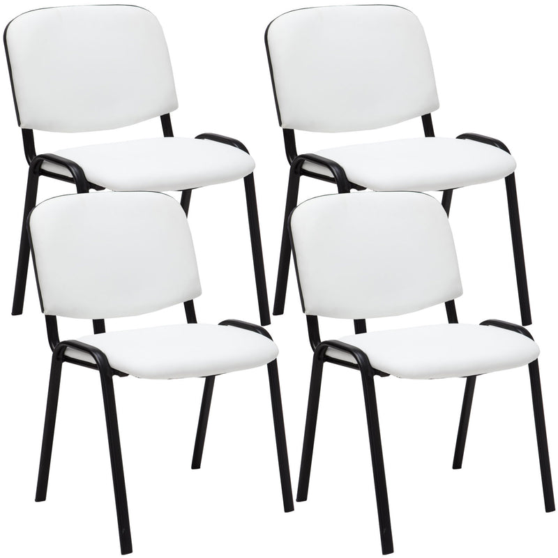 Set of 4 visitor chairs Ken faux leather