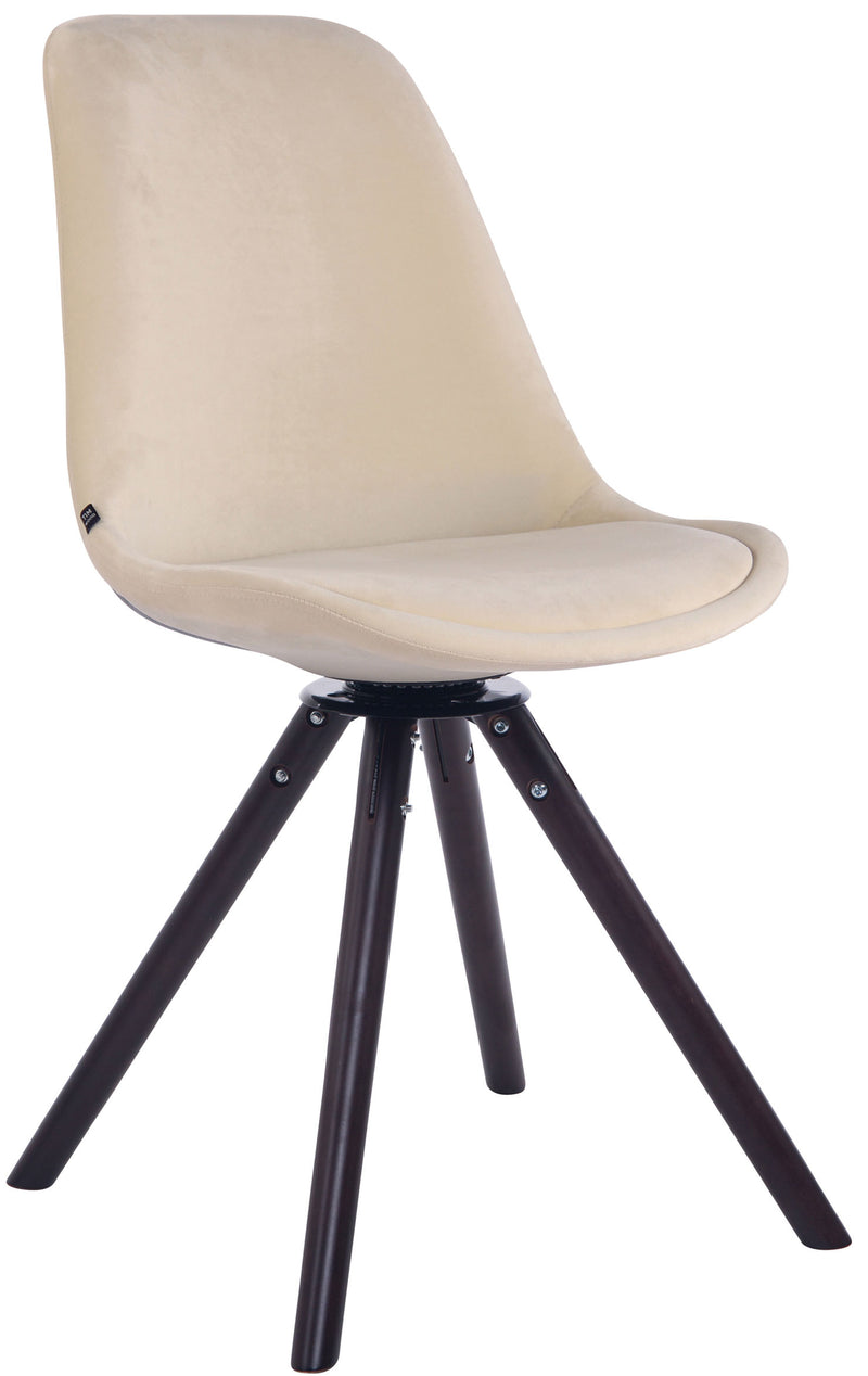 Troyes velvet round dining chair