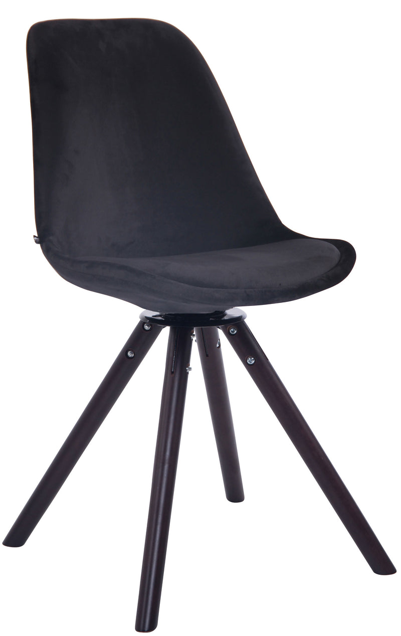 Troyes velvet round dining chair