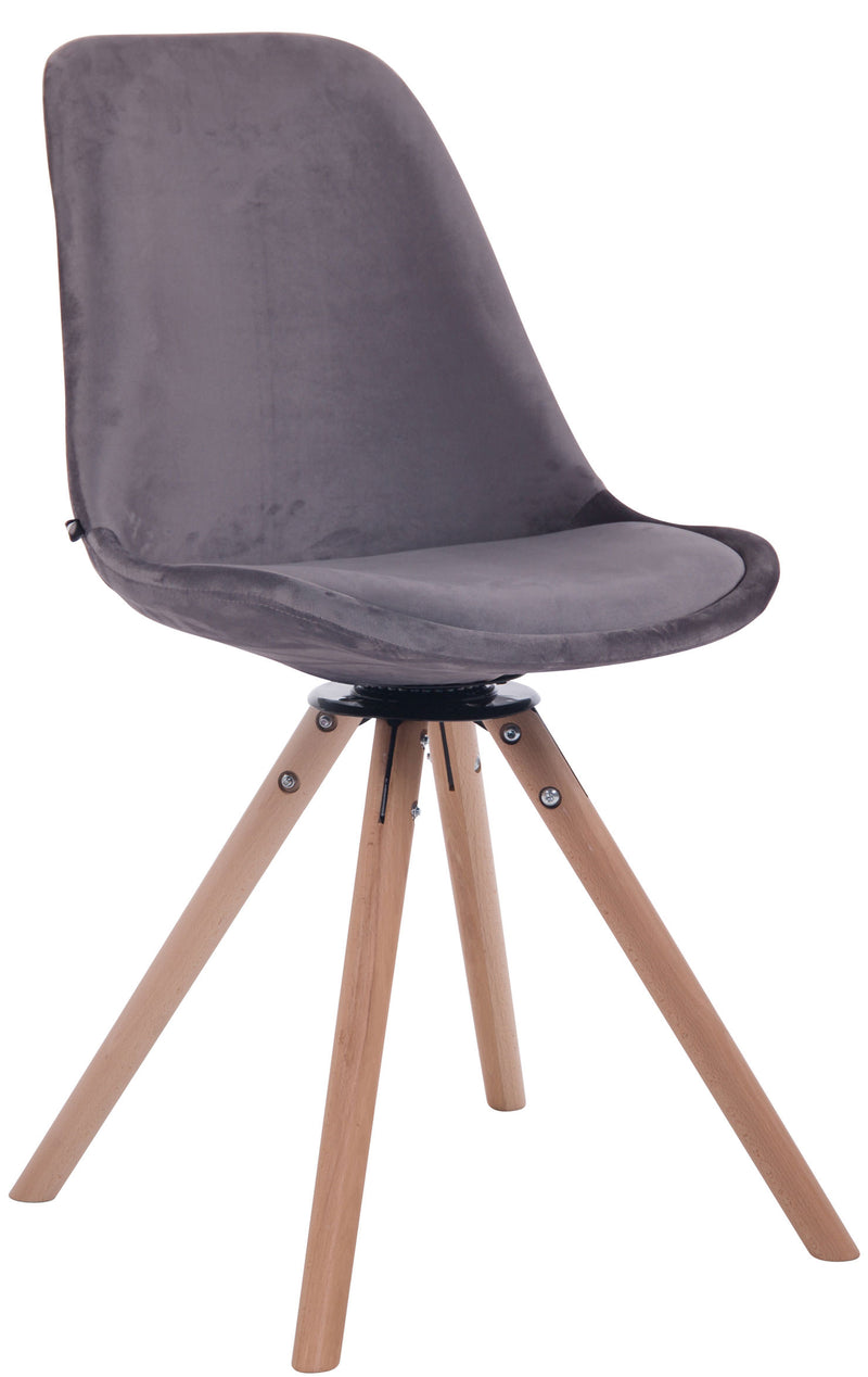 Troyes velvet round dining chair