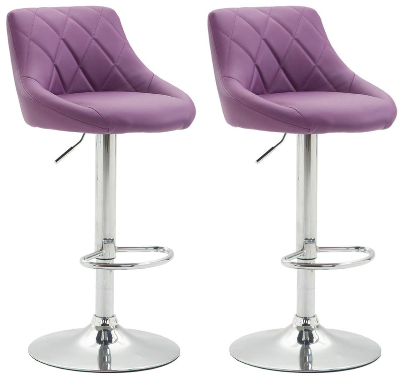 Set of 2 bar stools Lazio faux leather