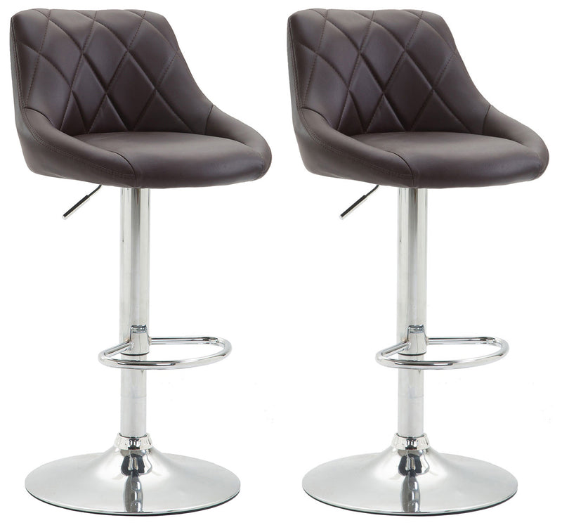 Set of 2 bar stools Lazio faux leather