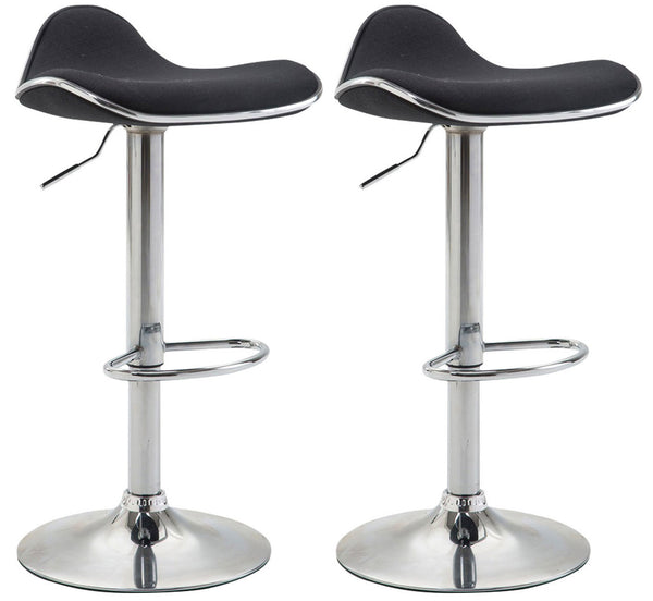 Set of 2 bar stools Shanghai fabric