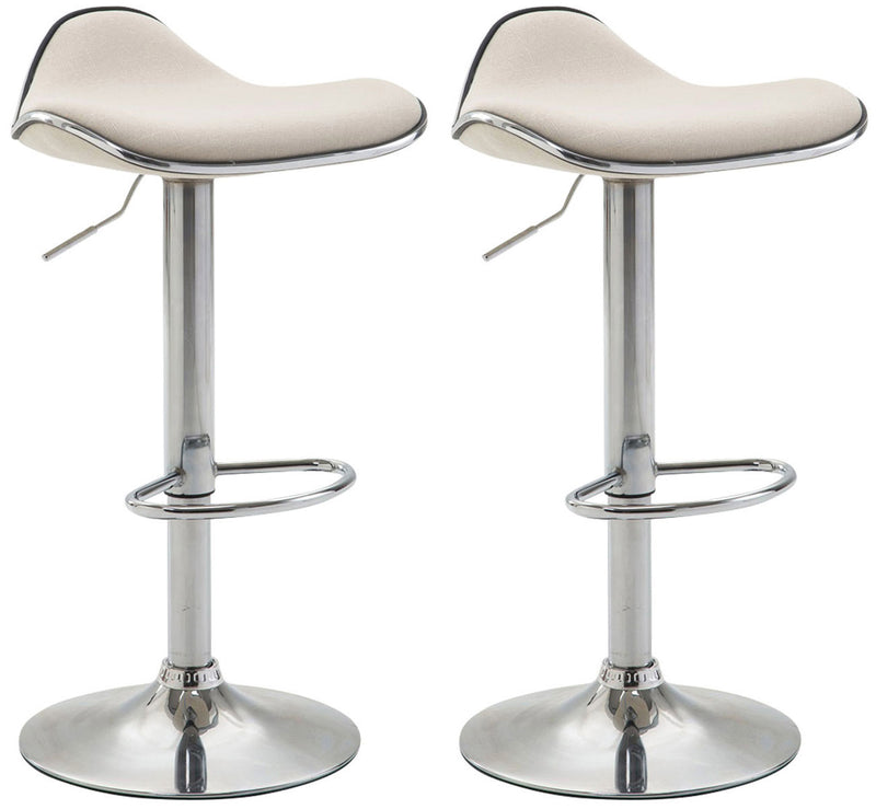 Set of 2 bar stools Shanghai fabric