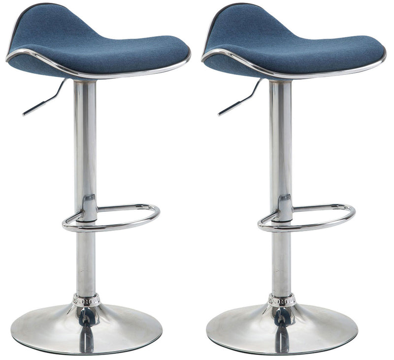 Set of 2 bar stools Shanghai fabric