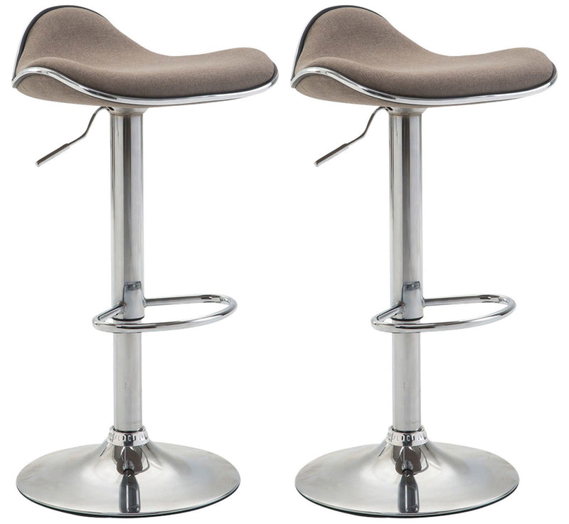 Set of 2 bar stools Shanghai fabric