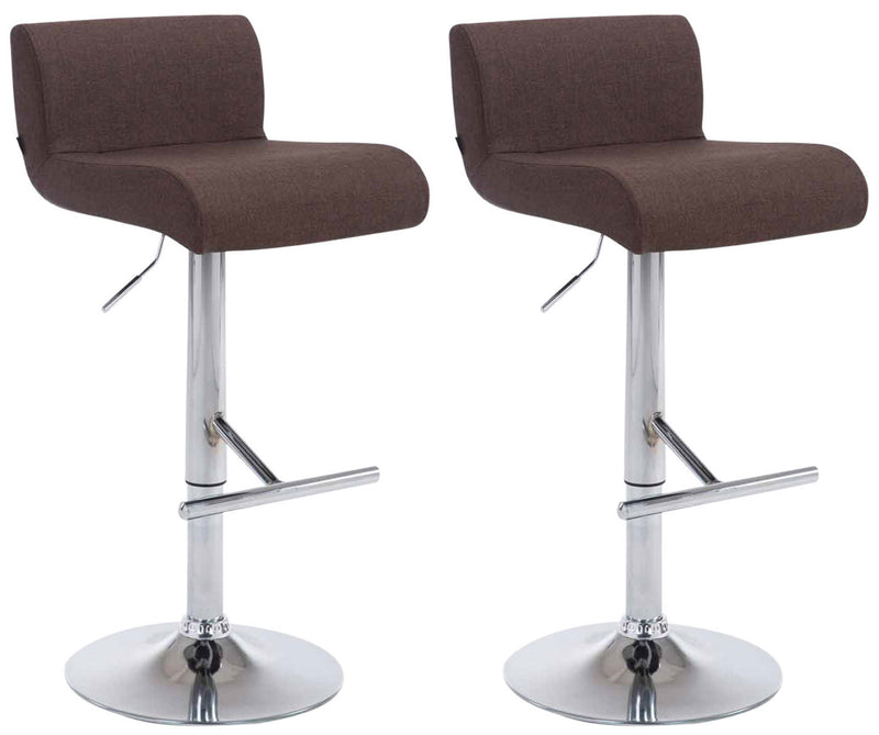 Set of 2 bar stools California fabric