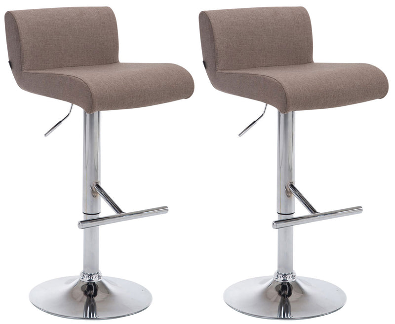 Set of 2 bar stools California fabric