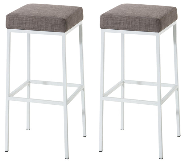 Set of 2 bar stools Montreal 85 fabric