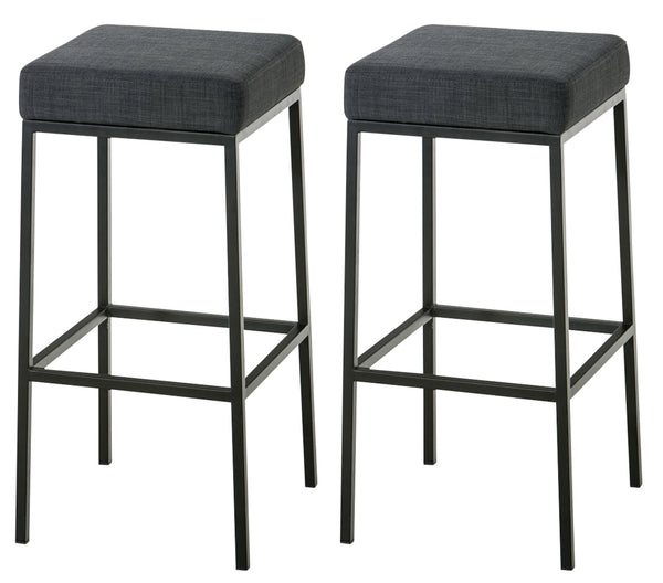 Set of 2 bar stools Montreal 85 fabric