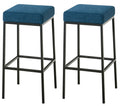 Set of 2 bar stools Montreal 85 fabric