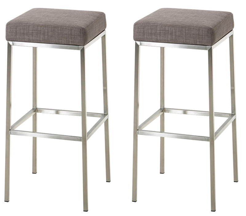 Set of 2 bar stools Montreal 85 fabric