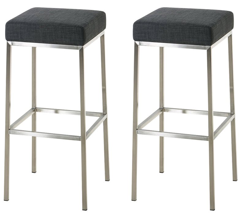 Set of 2 bar stools Montreal 85 fabric