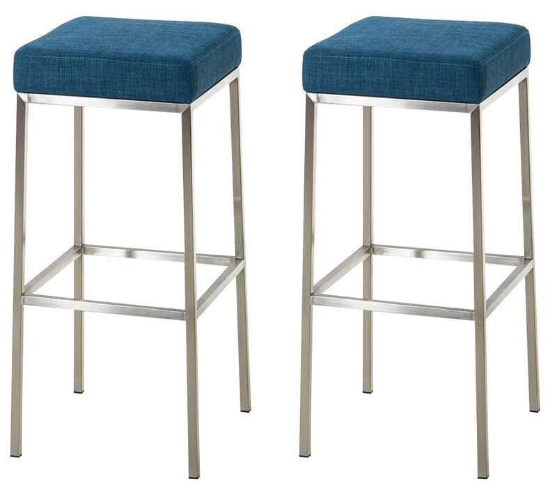 Set of 2 bar stools Montreal 85 fabric