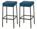 Set of 2 bar stools Montreal 80 fabric