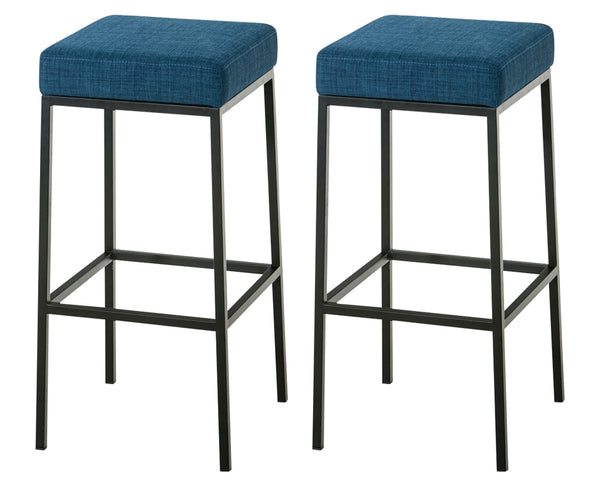 Set of 2 bar stools Montreal 80 fabric