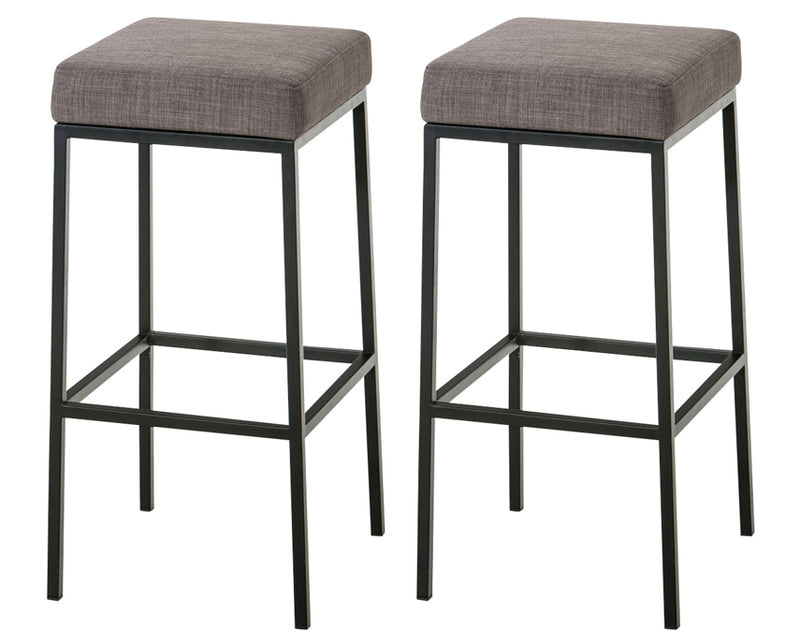 Set of 2 bar stools Montreal 80 fabric