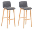 Set of 2 bar stools Hover fabric Natura