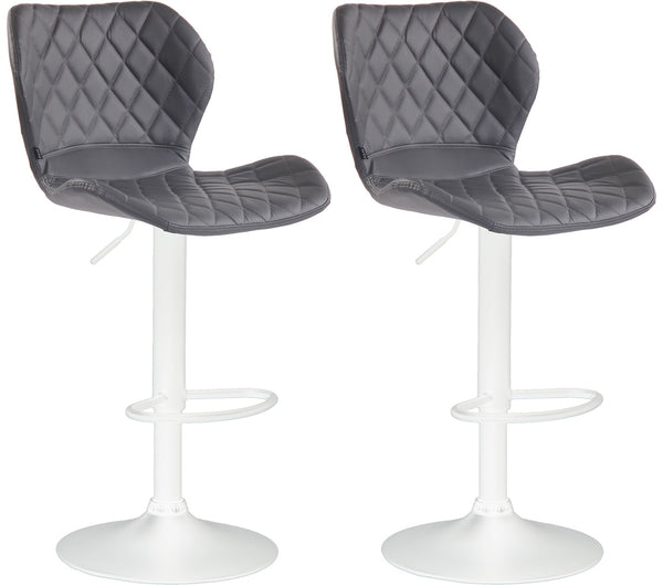 Set of 2 bar stools cork faux leather