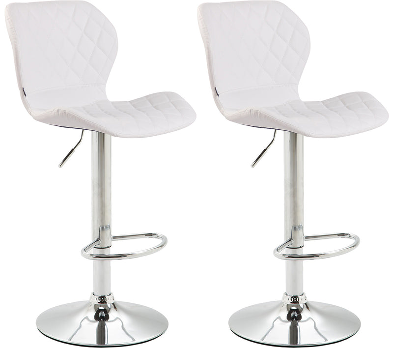 Set of 2 bar stools cork faux leather