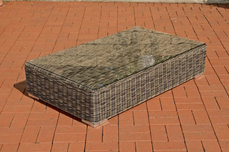 Lounge-Tisch Ariano 100 x 50 cm Rundrattan