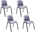 Set of 4 Nowra plastic stacking chairs