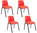 Set of 4 Nowra plastic stacking chairs