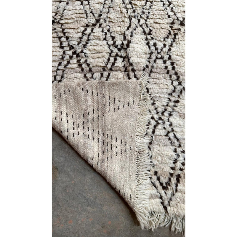 Moroccan Berber hallway carpet made of pure wool, 96 x 220 cm