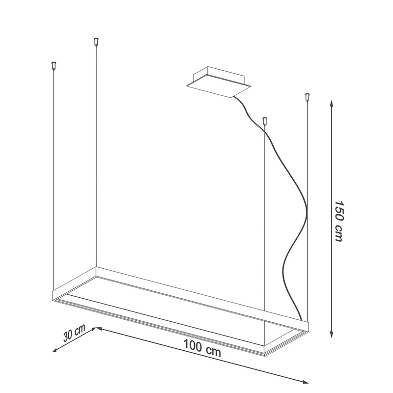 Kronleuchter TUULA M schwarz 3000K