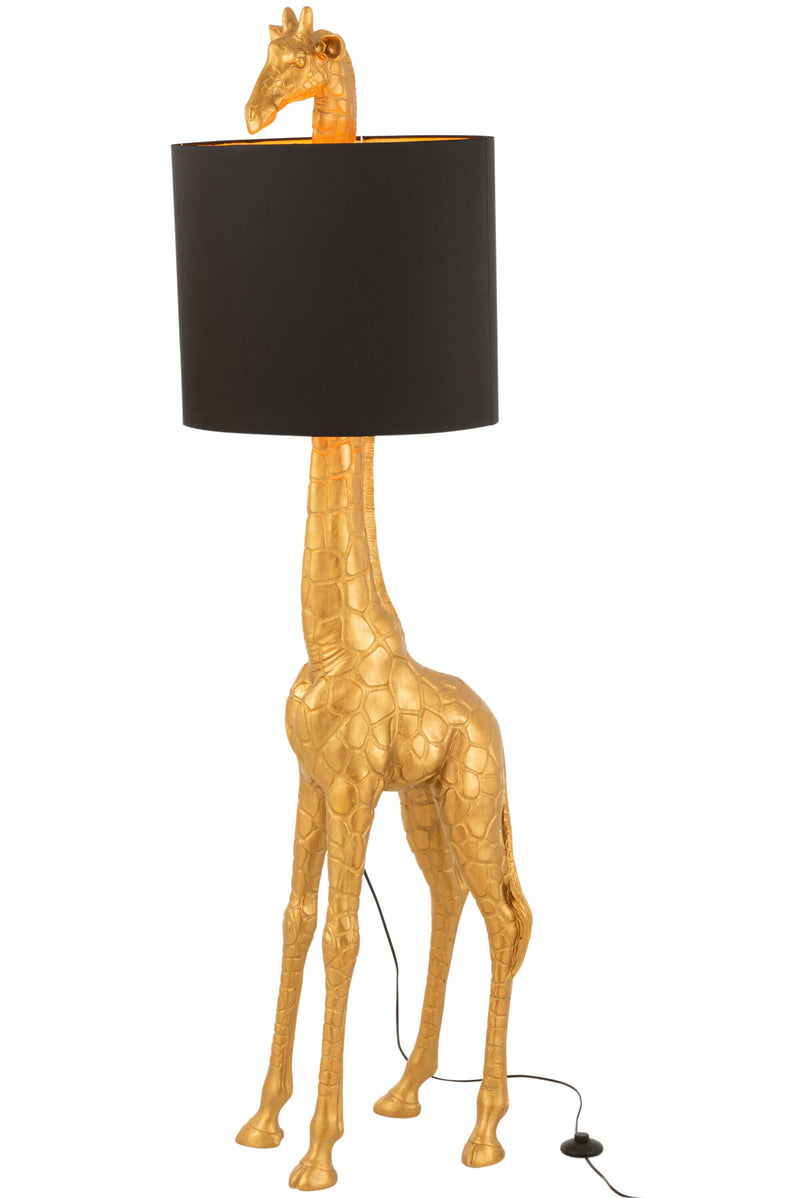 Stehleuchte XXL Giraffe – Gold & Schwarz, 179 cm