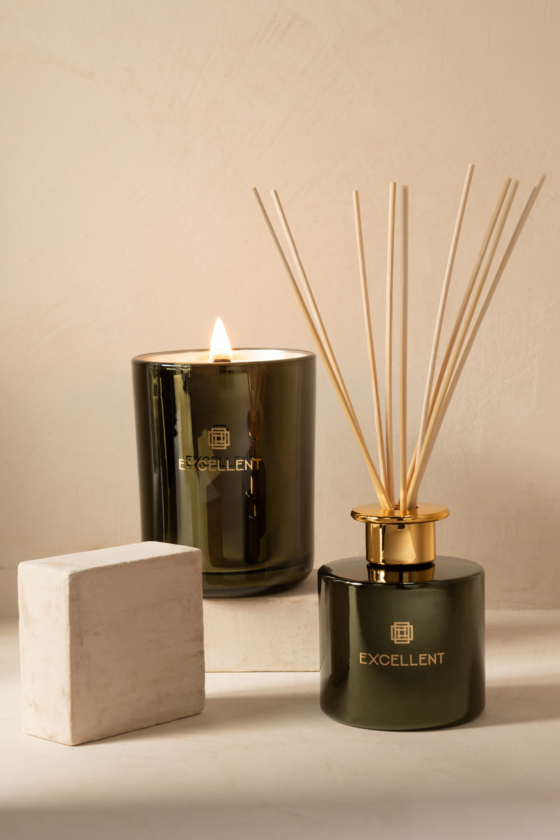 Set of 3 fragrance oil + sticks Excellent Bergamot Wood - An aromatic symphony